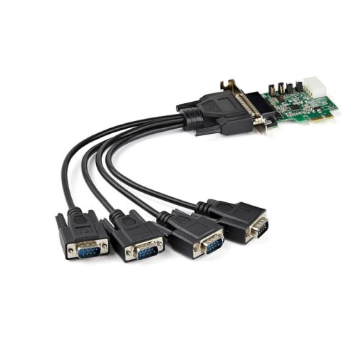 Startech.com tarjeta adaptadora pci express serie de 4 puertos rs232 - uart 16950 - perfil bajo