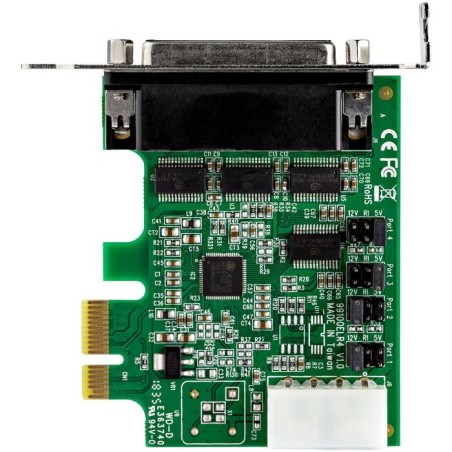 Startech.com tarjeta adaptadora pci express serie de 4 puertos rs232 - uart 16950 - perfil bajo