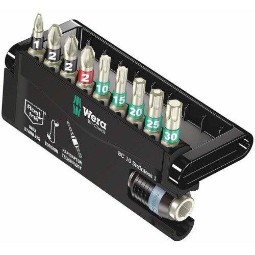 Wera bit-check 10 stainless 1 gama de bits