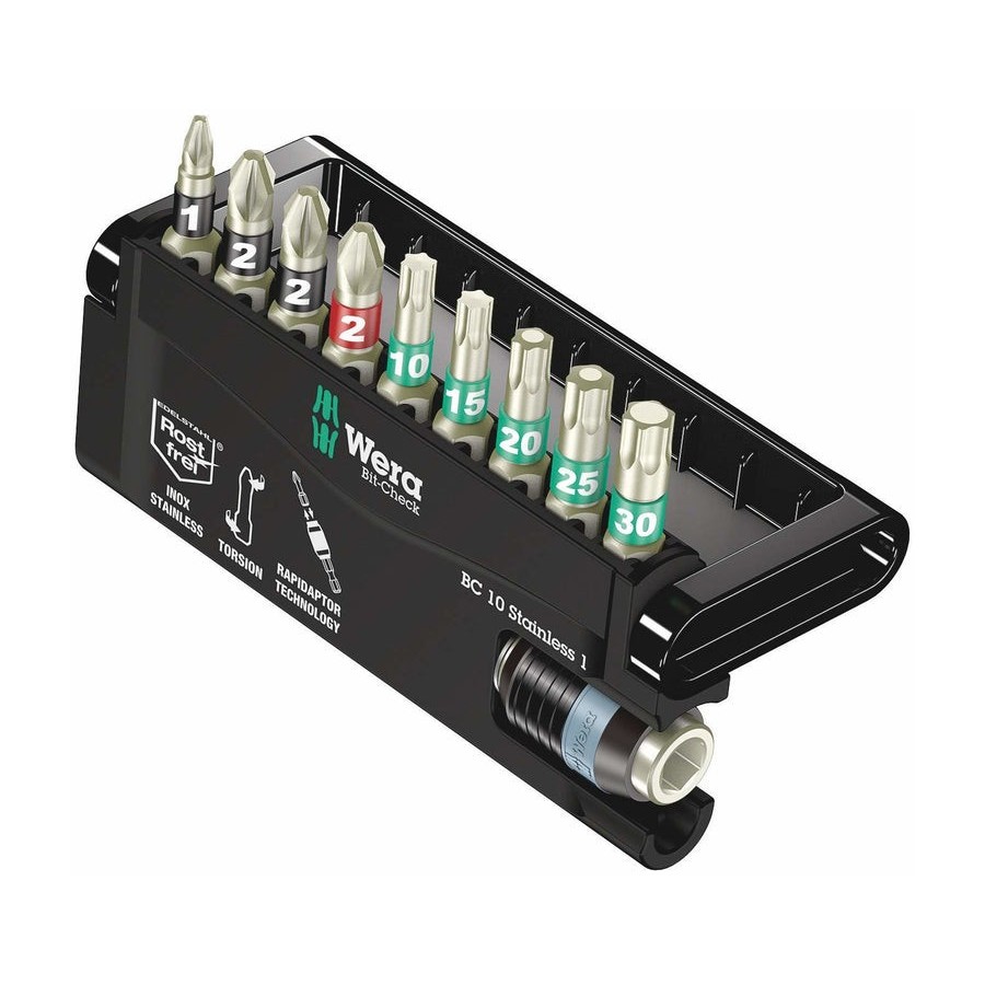 Wera bit-check 10 stainless 1 gama de bits
