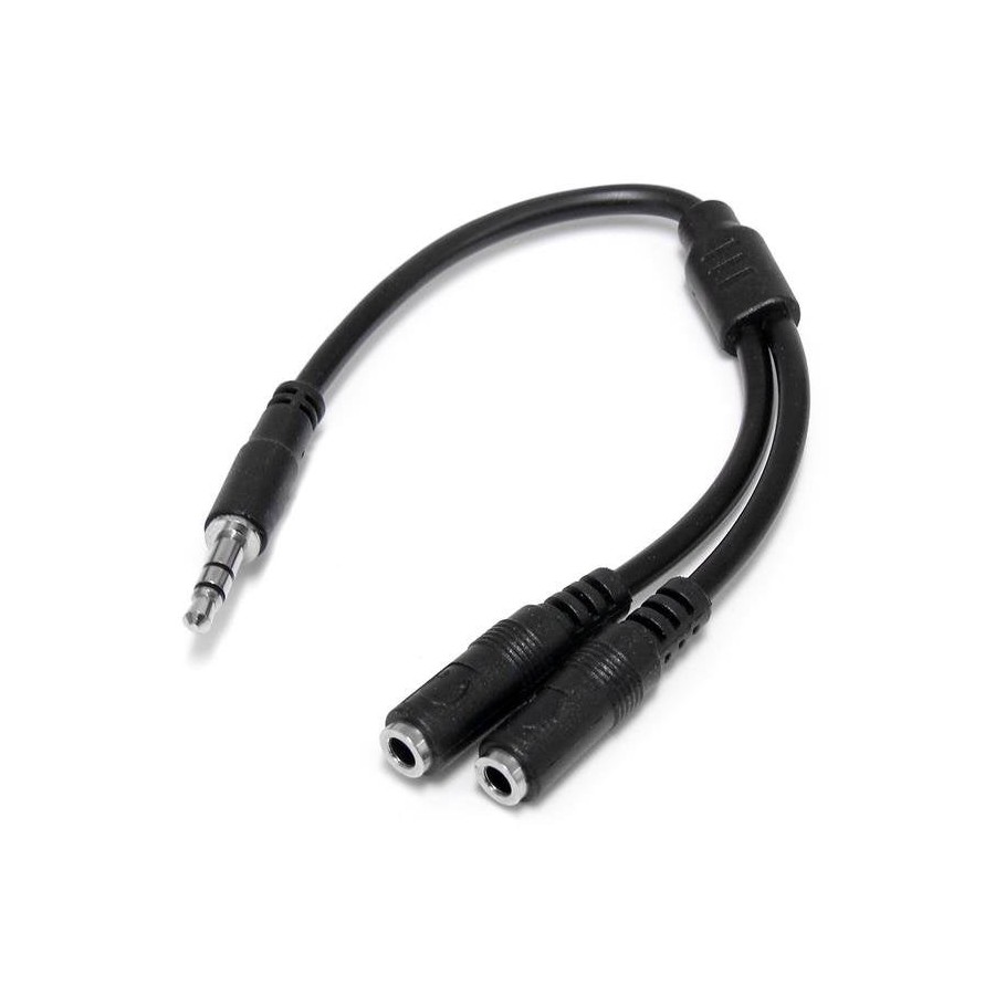 Startech adaptador divisor splitte jack 3.5 m/h negro 0.20m muy1mffs