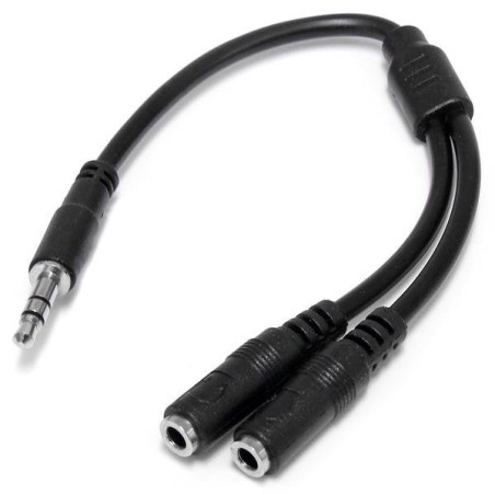 Startech adaptador divisor splitte jack 3.5 m/h negro 0.20m muy1mffs