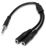 Startech adaptador divisor splitte jack 3.5 m/h negro 0.20m muy1mffs