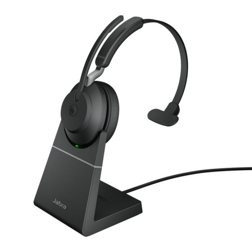 Jabra evolve2 65 uc stereo bluetooth inalmbrico usb-c aislamiento de ruido negro con base de carga