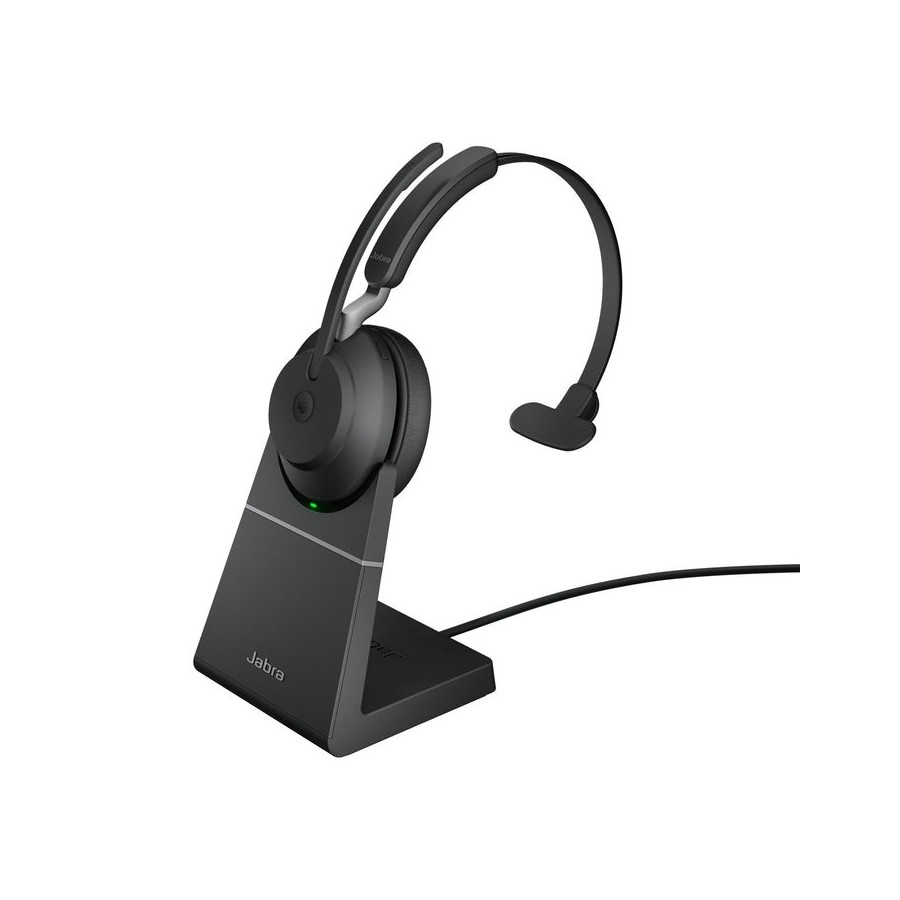 Jabra evolve2 65 uc stereo bluetooth inalmbrico usb-c aislamiento de ruido negro con base de carga
