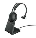 Jabra evolve2 65 uc stereo bluetooth inalmbrico usb-c aislamiento de ruido negro con base de carga
