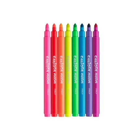 Carioca rotulador neon fluorescente colores - caja de 8