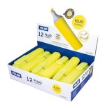 Milan marcador fluorescente punta biselada amarillo caja expositora 12u
