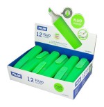 Milan marcador fluorescente fluo verde punta biselada caja expositora 12u