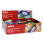 Apli llaveros porta etiquetas plástico caja de 100 c/surtido