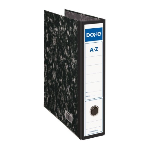 Dohe archivador archinovo cartón rígido palanca folio lomo ancho negro jaspeado