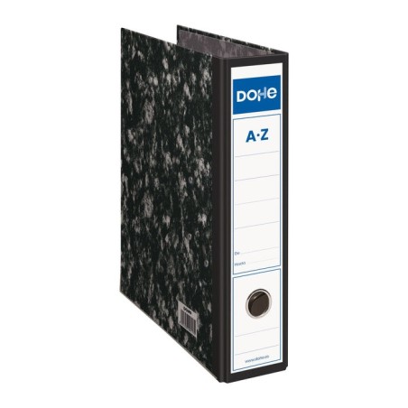 Dohe archivador archinovo cartón rígido palanca folio lomo ancho negro jaspeado