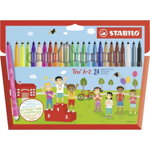 Stabilo rotulador trio az estuche de 24 c/surtidos