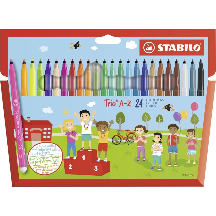 Stabilo rotulador trio az estuche de 24 c/surtidos