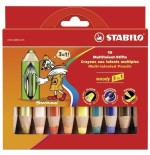 Stabilo lápices de colores woody 3 en 1 estuche de 10 + sacapuntas c/surtidos
