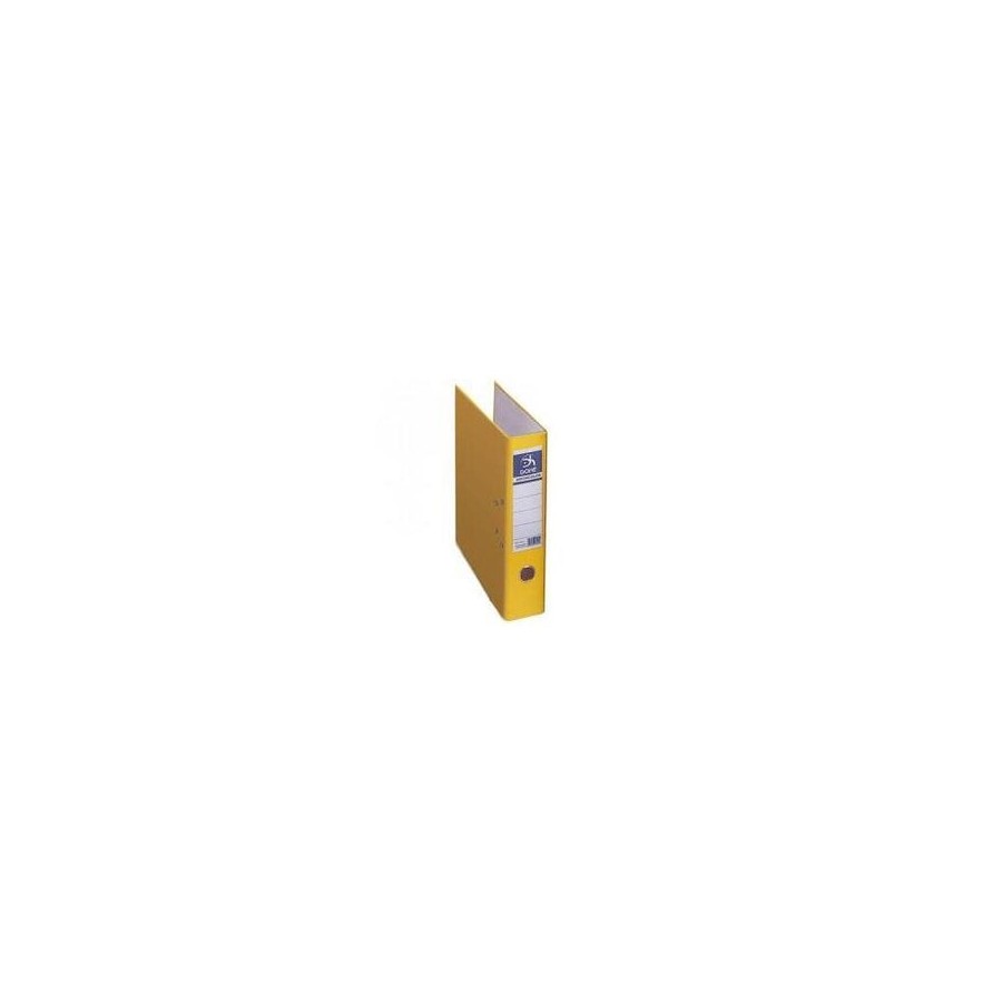 Dohe archivador cartón rigido forrado pp palanca folio lomo ancho rado amarillo