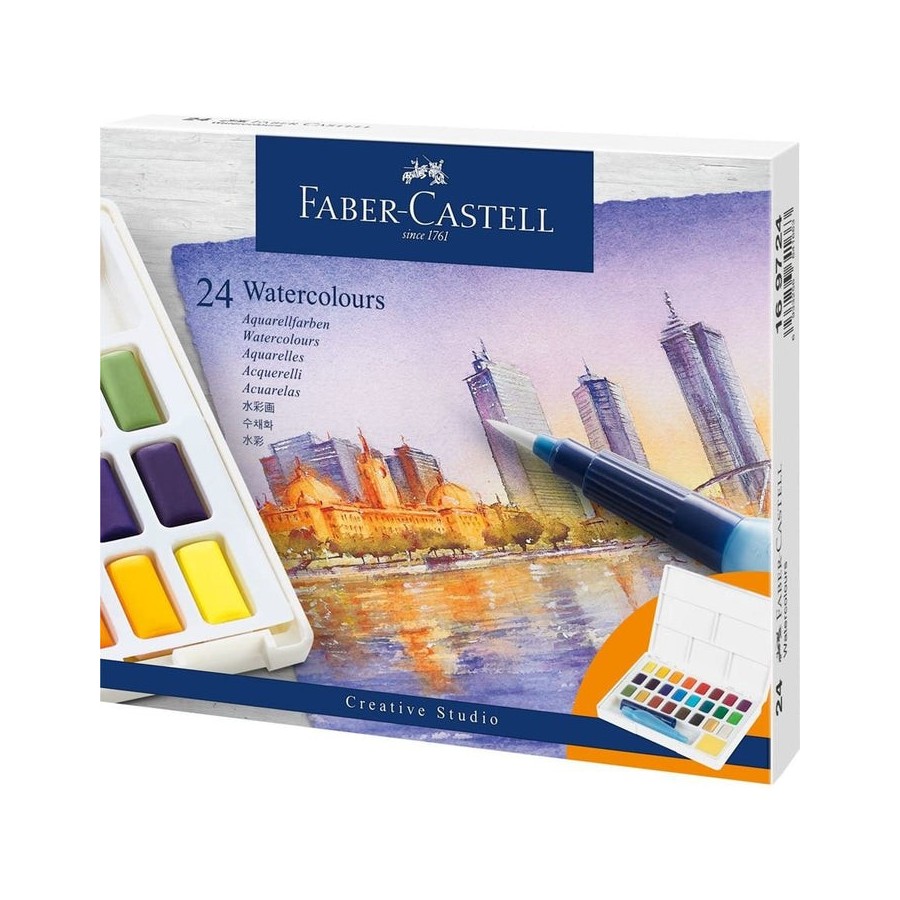 Faber castell acuarelas creative studio pastillas estuche de 24 c/surtidos