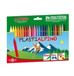 Alpino ceras plásticas plastialpino 115mm no manchan estuche de 24 c/surtidos