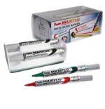 Pentel maxifló set borrador magnético para pizarra blanca + 4 rotuladores colores