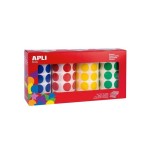 Apli gomets redondos 20mm  caja 4 rollos colores surtidos - 7080 unidades-