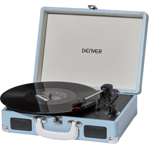Giradiscos denver vpl-120 azul tocadiscos