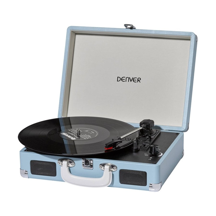 Giradiscos denver vpl-120 azul tocadiscos