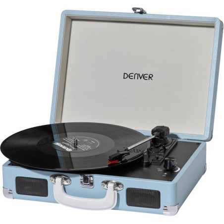 Giradiscos denver vpl-120 azul tocadiscos