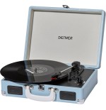Giradiscos denver vpl-120 azul tocadiscos