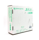 Powergreen bobina de cable cat 5e ftp 100 metros flexible caja 24awg 100 m gris