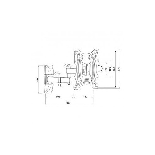 Art ramt ar-83 art holder ar-83 to tv lcd/led 10-42 15kg adj. vertical/horizontal 39cm