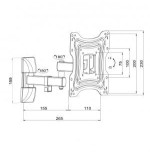 Art ramt ar-83 art holder ar-83 to tv lcd/led 10-42 15kg adj. vertical/horizontal 39cm