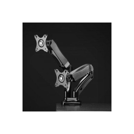 Art ramm l-16gd art soporte de escritorio con resorte de gas para 2 monitores led / lcd 13-27 l-16gd