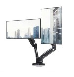 Art ramm l-16gd art soporte de escritorio con resorte de gas para 2 monitores led / lcd 13-27 l-16gd