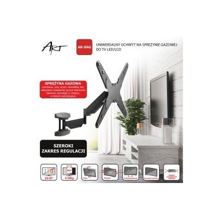 Art ramt ar-84g soporte art ar-84g para lcd / led 23-55 35 kg reg. resorte de gas vertical / horizontal