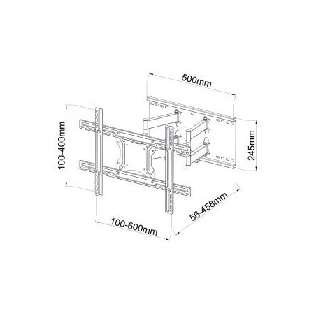 Art ramt ar-87 soporte para tv lcd led 40-80 60kg adj. vertical level 46cm