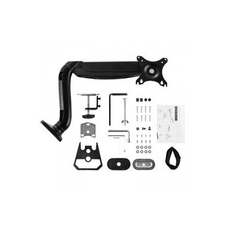 Art ramm l-17gd art soporte de escritorio con resorte de gas para 1 monitor led / lcd 10-32 l-17gd 9kg 2xusb 3.0