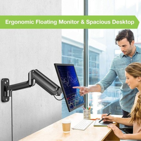 Brazo de monitor de resorte de gas montado en la pared