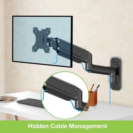 Brazo de monitor de resorte de gas montado en la pared