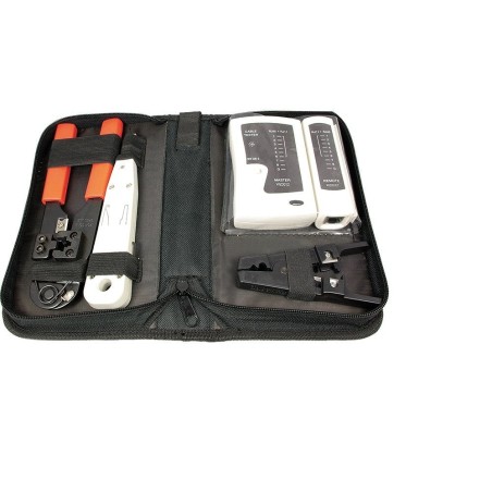 Logilink kit de herramientas crimpadora tester pelacables herramienta de insercion wz0012