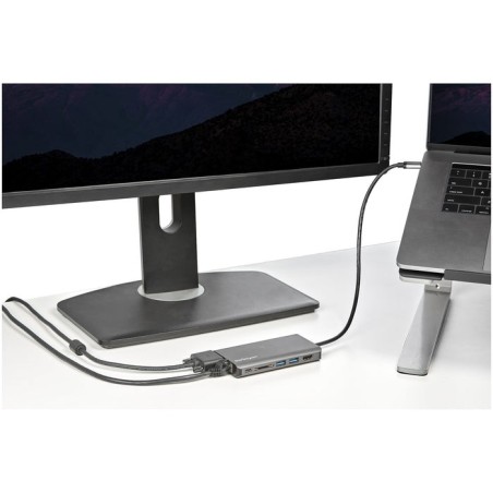 Startech.com dkt30chvausp base para portátil y replicador de puertos alámbrico usb 3.0 (3.1 gen 1) type-c negro, gris