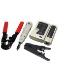 Logilink kit de herramientas crimpadora tester pelacables herramienta de insercion wz0012