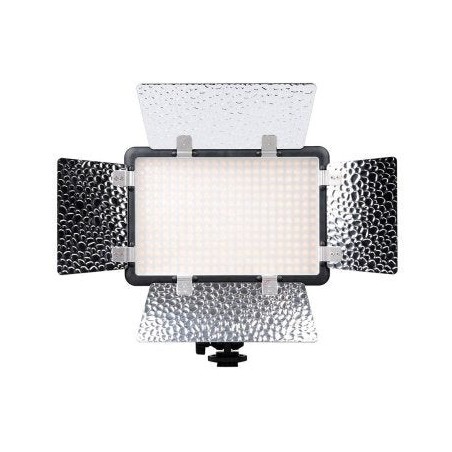 Lámpara de video godox led308c ii w. solapa de cobertura