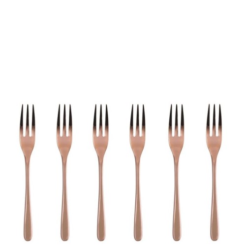 Sambonet taste cake fork set 6 pcs  copper