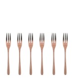 Sambonet taste cake fork set 6 pcs  copper