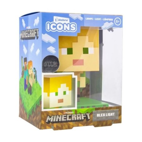Paladone icons minecraft alex  iluminación de ambiente de luz nocturna