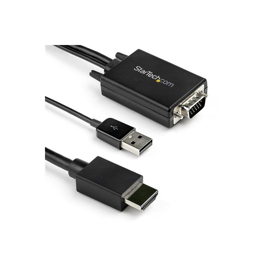 Startech.com cable de 2m adaptador vga a hdmi - alimentado por usb - 1080p