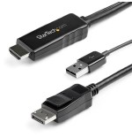 Startech  cable 3m hdmi a displayport 3m   4k 30hz - usb-powered