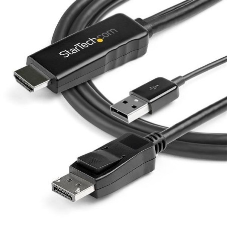 Startech  cable 3m hdmi a displayport 3m   4k 30hz - usb-powered