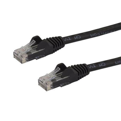 1.5 m cat6 cable black         cabl snagless - 24 awg copper wire