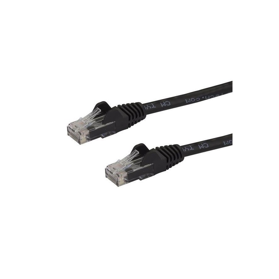 7.5 m cat6 cable black         cabl snagless - 24 awg copper wire